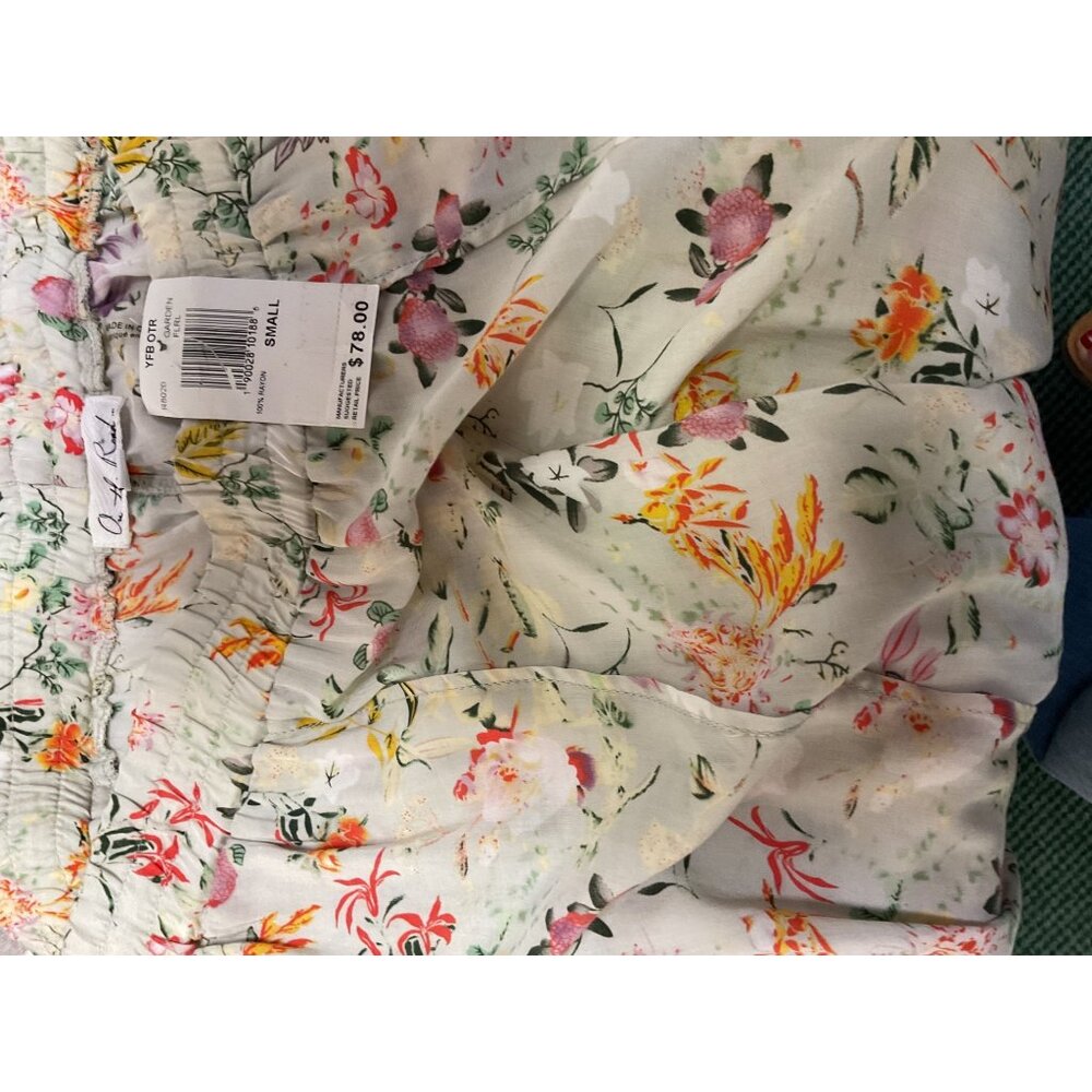 Womens Floral Lounge Pajama Pants Small 100% Rayon - Picture 6 of 6